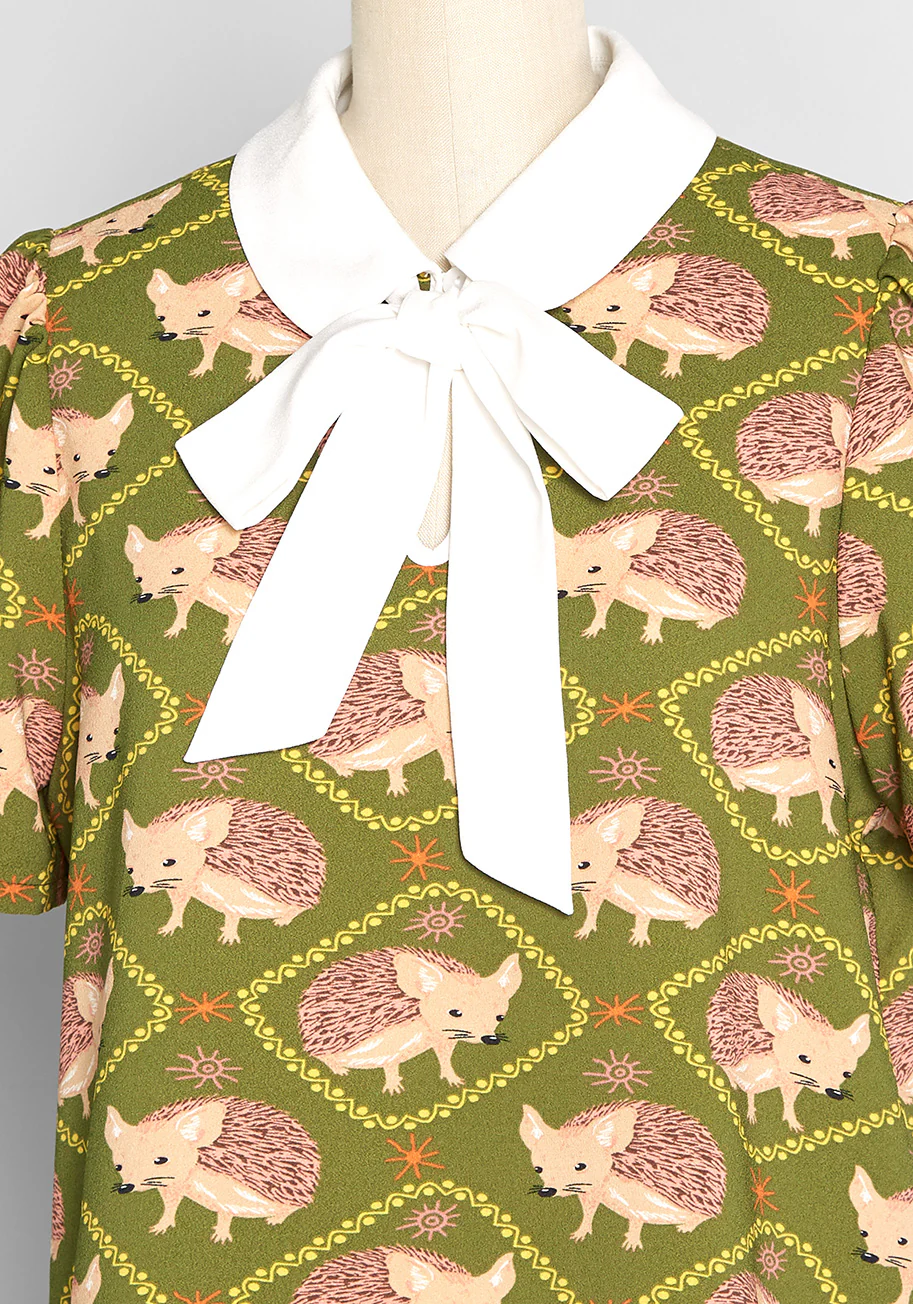 Positive First Impressions Tie-Neck Blouse - Olabens