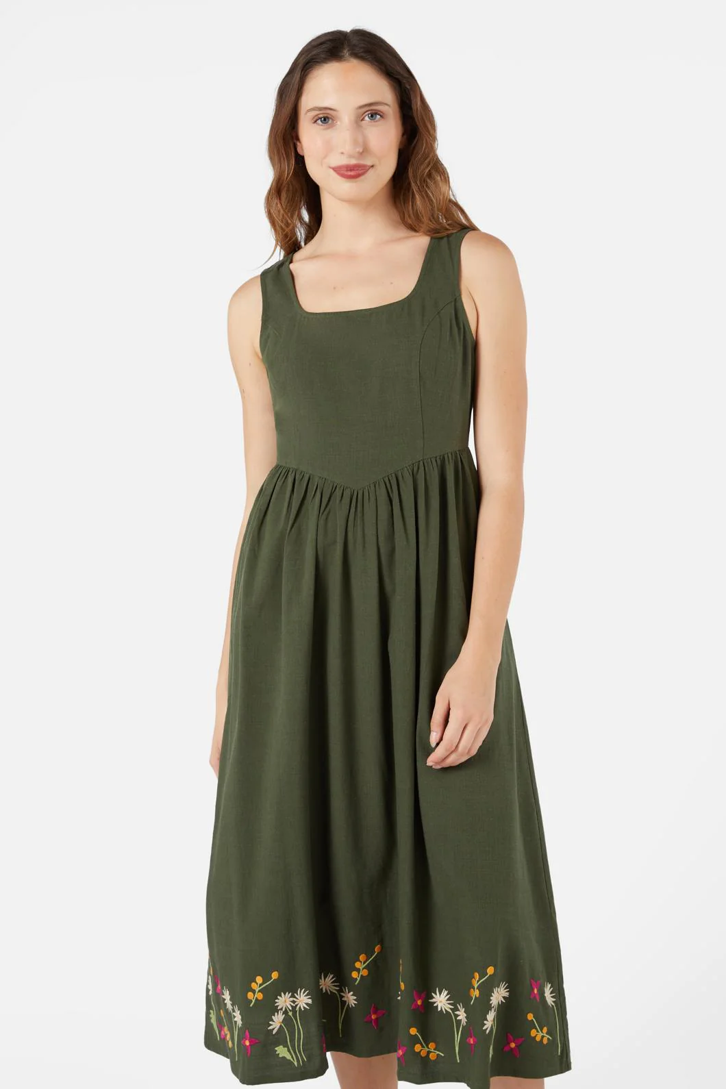 Native Embroidered Midi Dress - Olabens