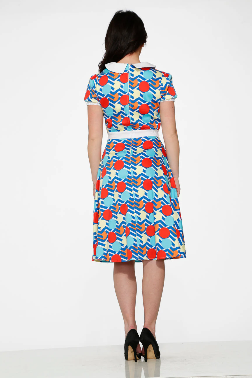 Stripe Red Dot Swing Dress - Olabens