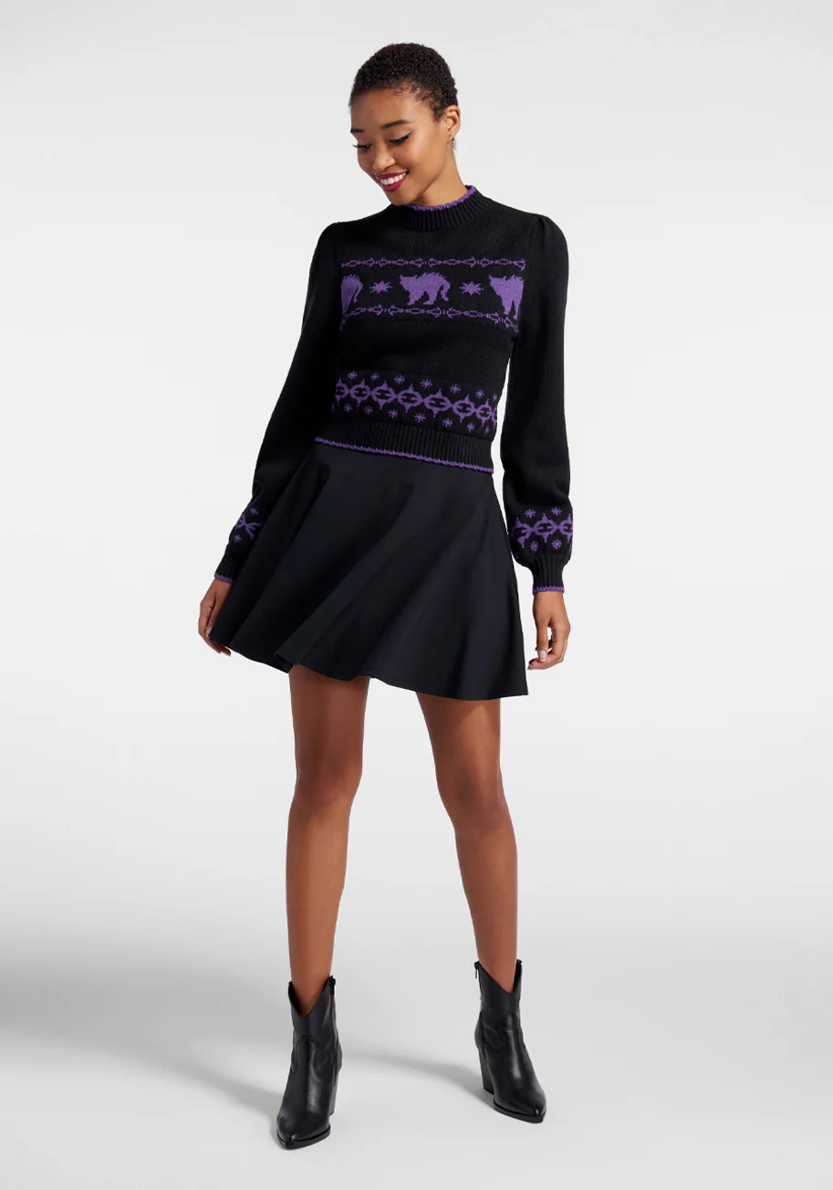 Don't Make Me Mad Mock Neck Sweater - Olabens