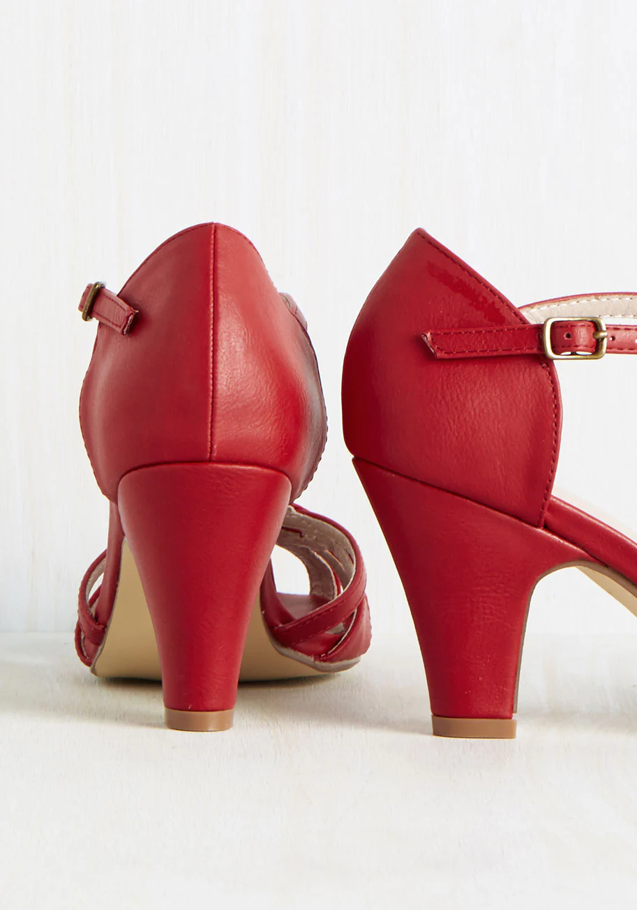 Chelsea Crew There Chic Goes Heel in Red - Olabens