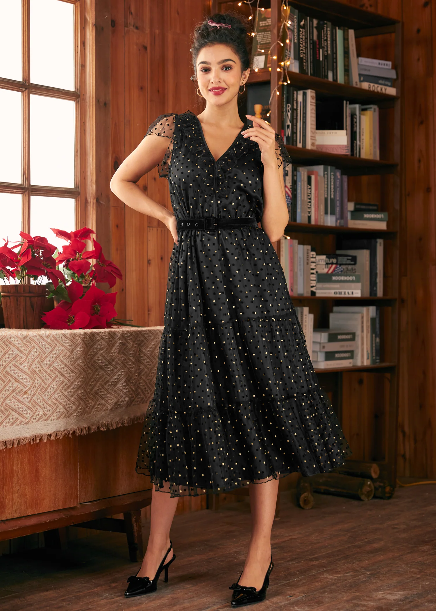 Garden Soir  e Butterfly Sleeve Maxi Dress - Olabens