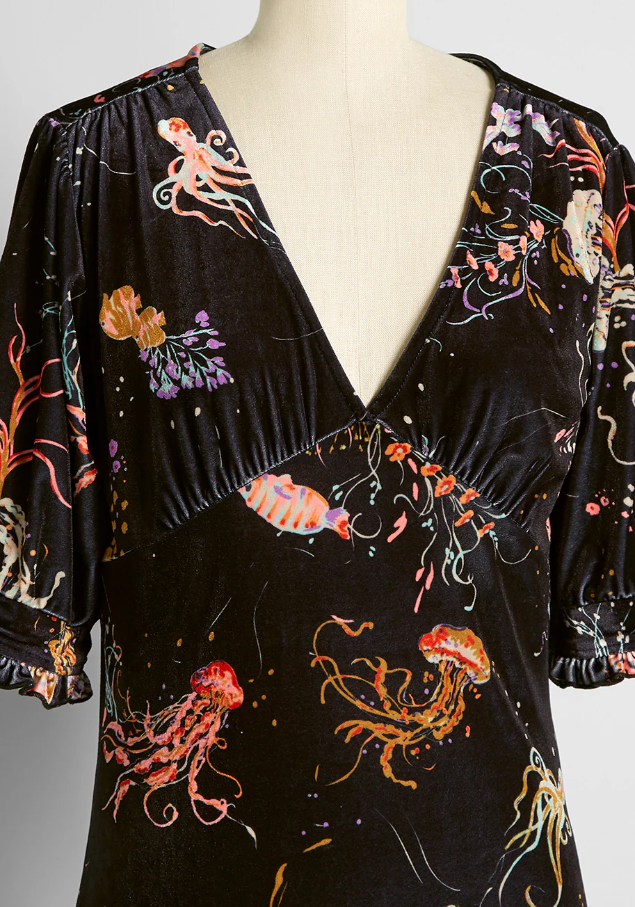 Can't Go Unnoticed Velvet Midi Dress - Olabens