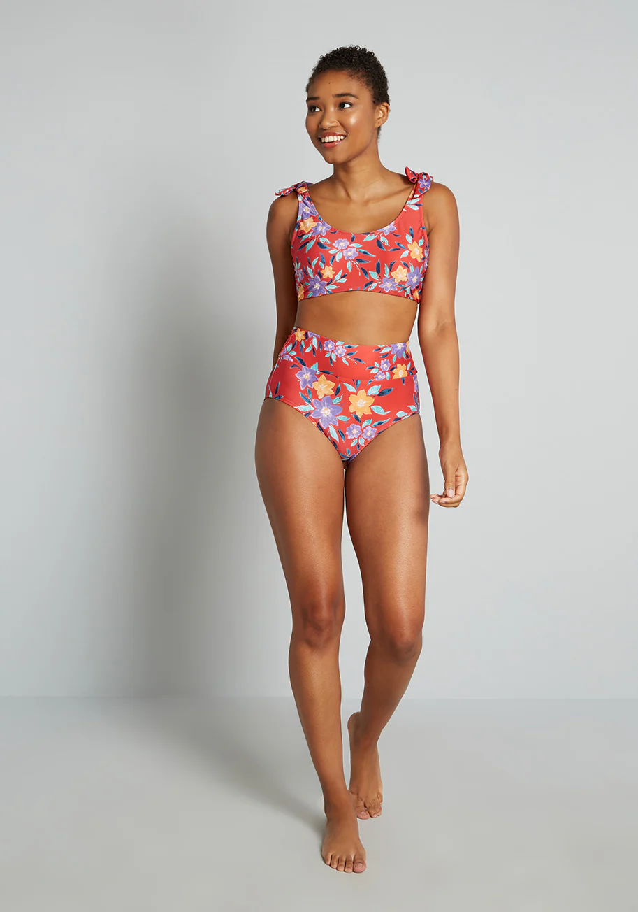 The Clarice High-Waisted Bikini Bottom - Olabens