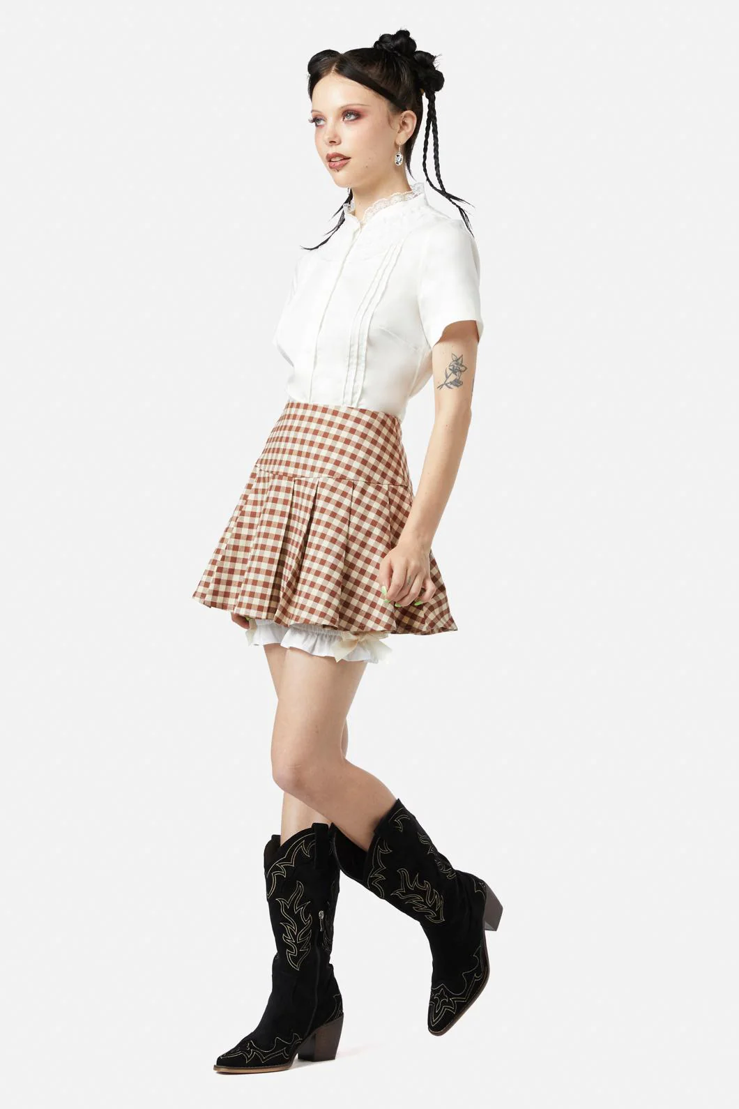 Saloon Gingham Skort - Olabens