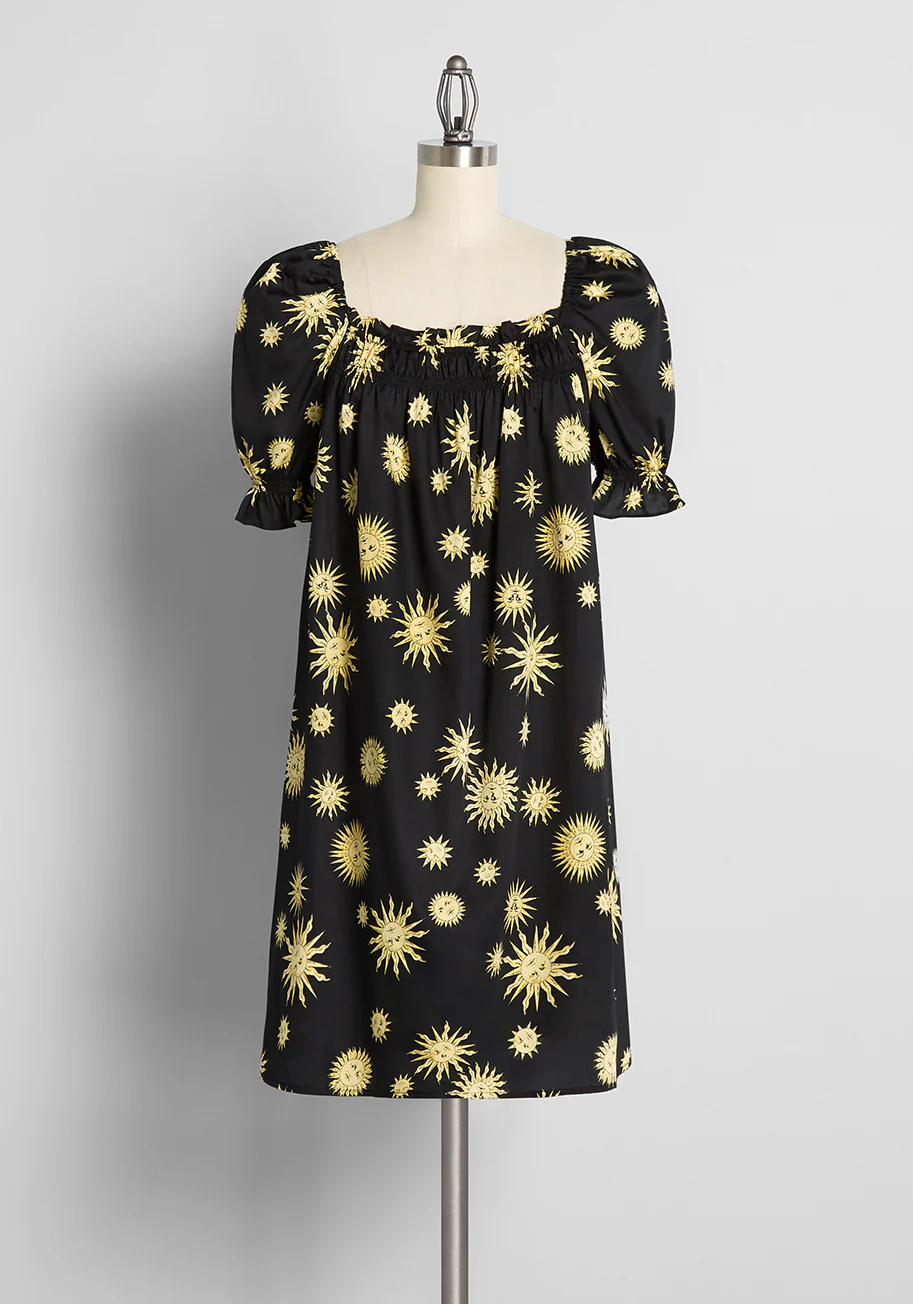 Summertime Garden Stories Smocked Mini Dress - Olabens