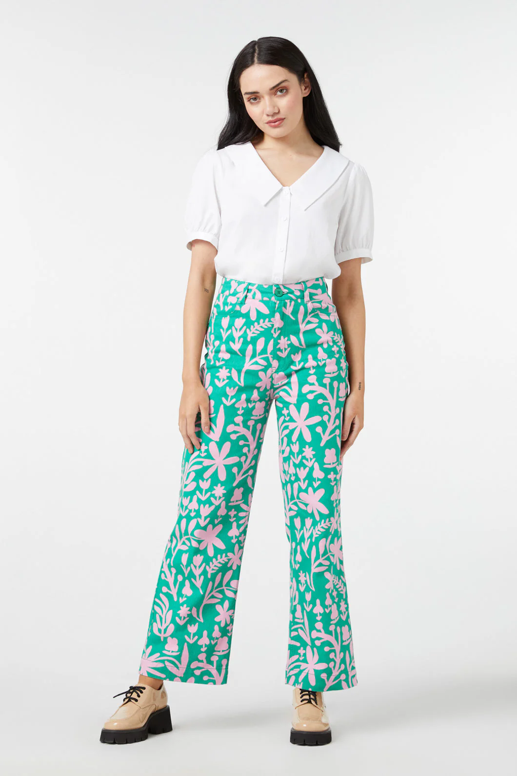 Della Floral Printed Jean - Olabens
