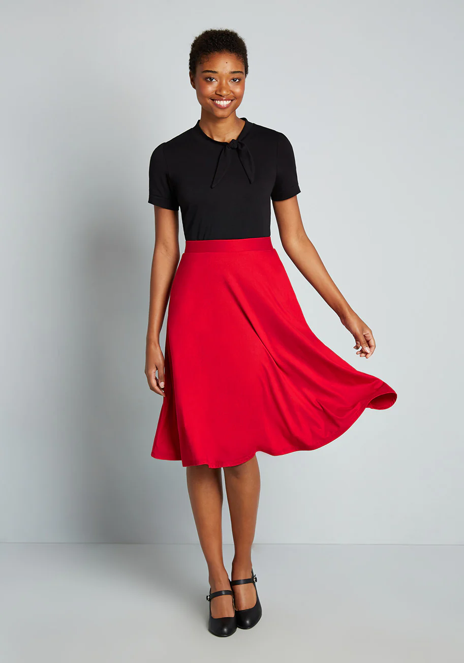 Excellence Attained Knit A-Line Skirt - Olabens