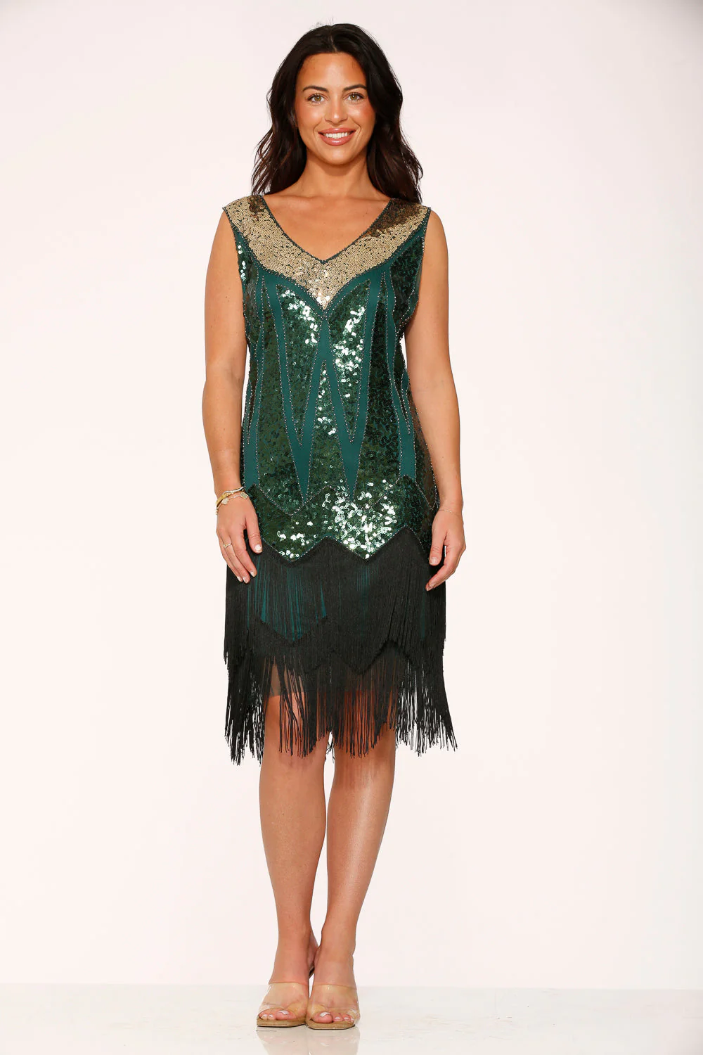Green Flapper Dress - Olabens
