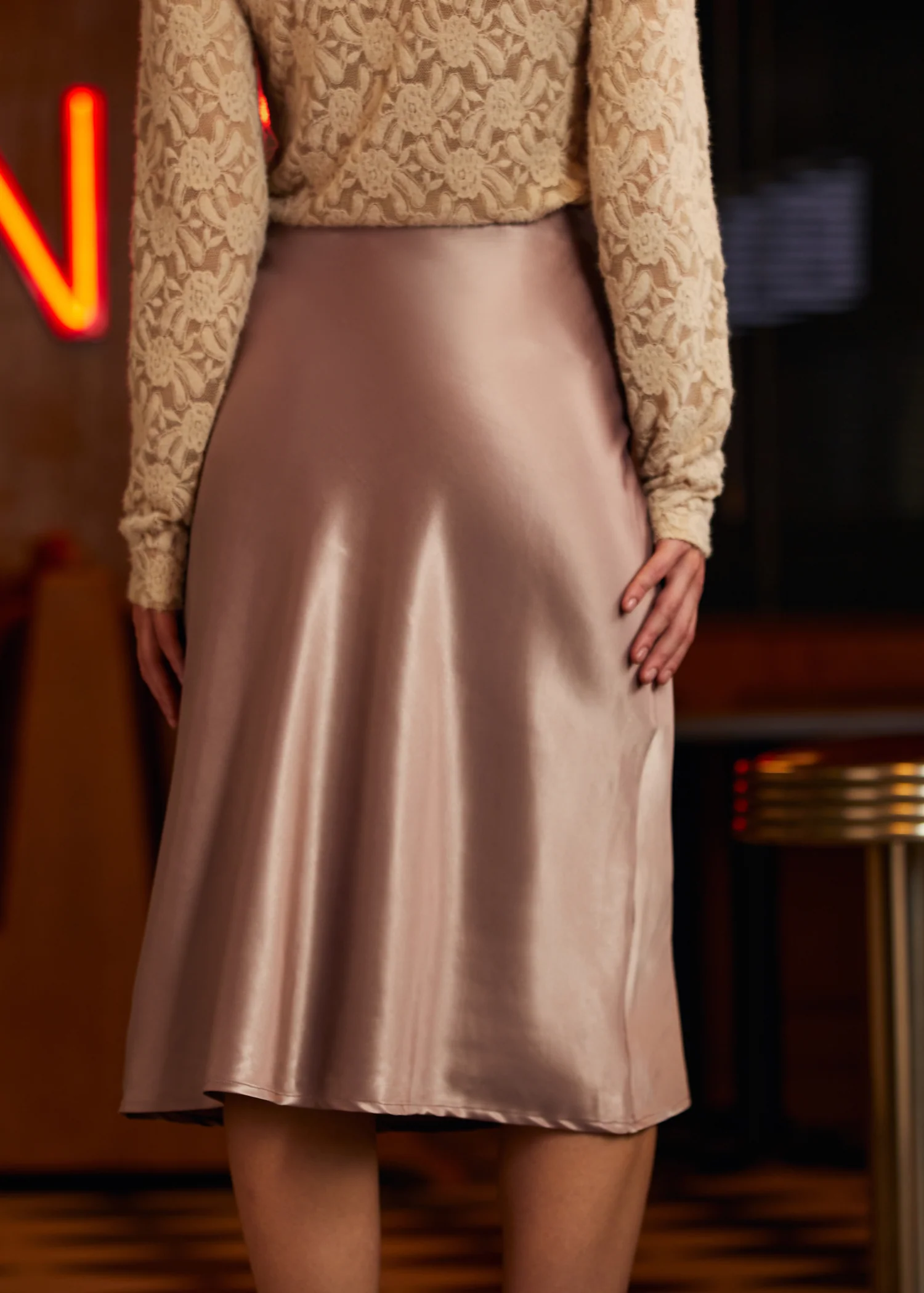 A Little Love Bias Midi Skirt - Olabens