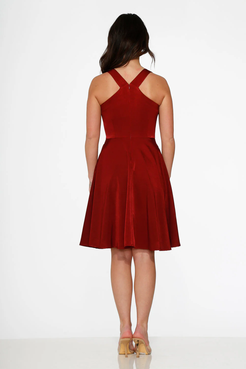 Burgundy Swing Dress - Olabens