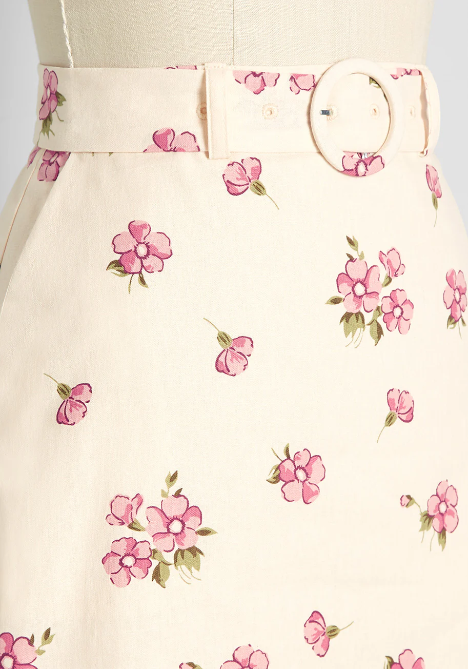 Let's Go Antiquing A-Line Skirt - Olabens