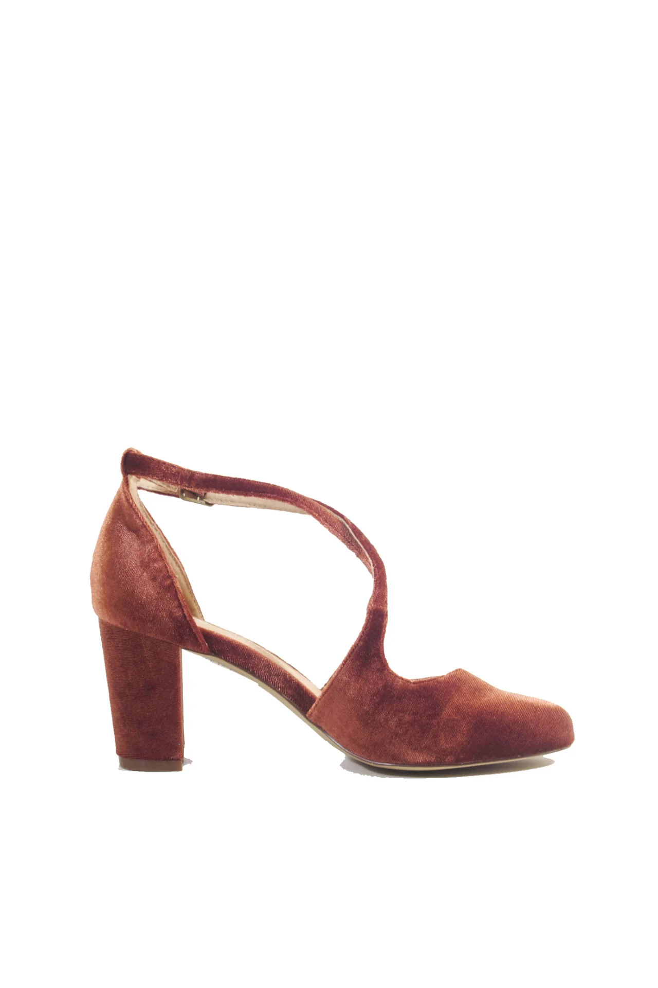 Oren Velvet Mary Jane Heels - Olabens