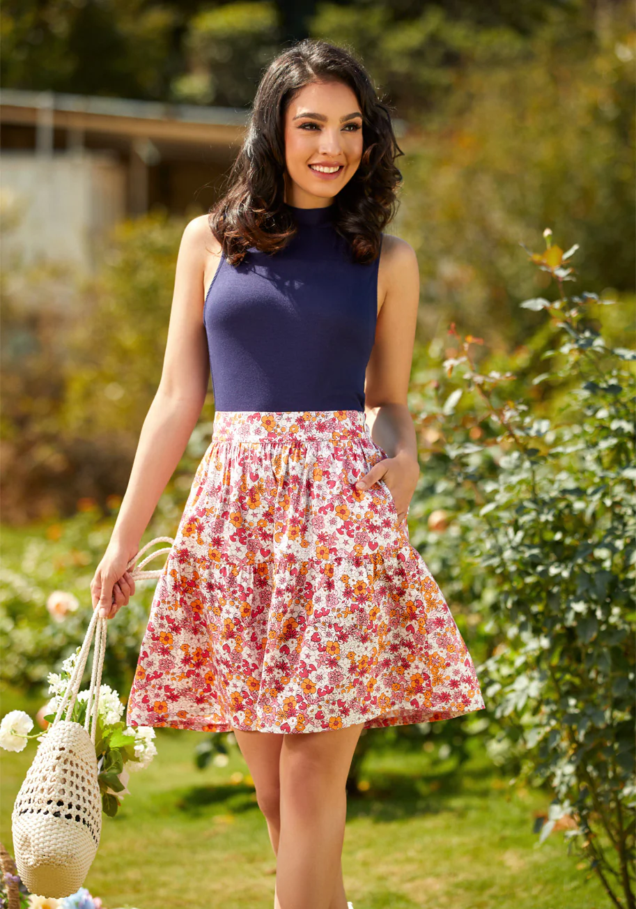 Dolls On Parade Tiered Skirt - Olabens