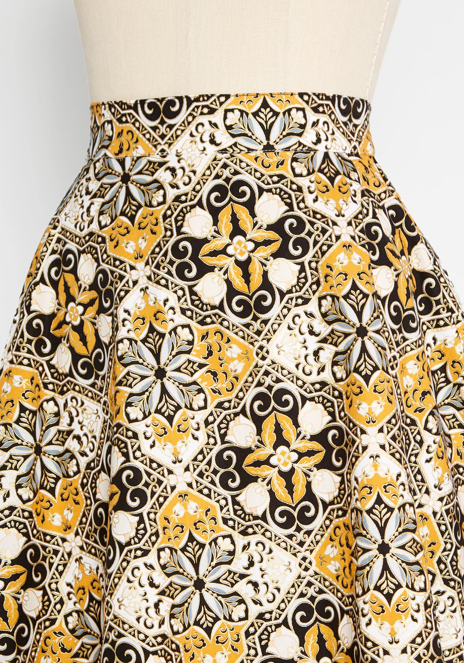 Tile Be There Mini Skirt - Olabens