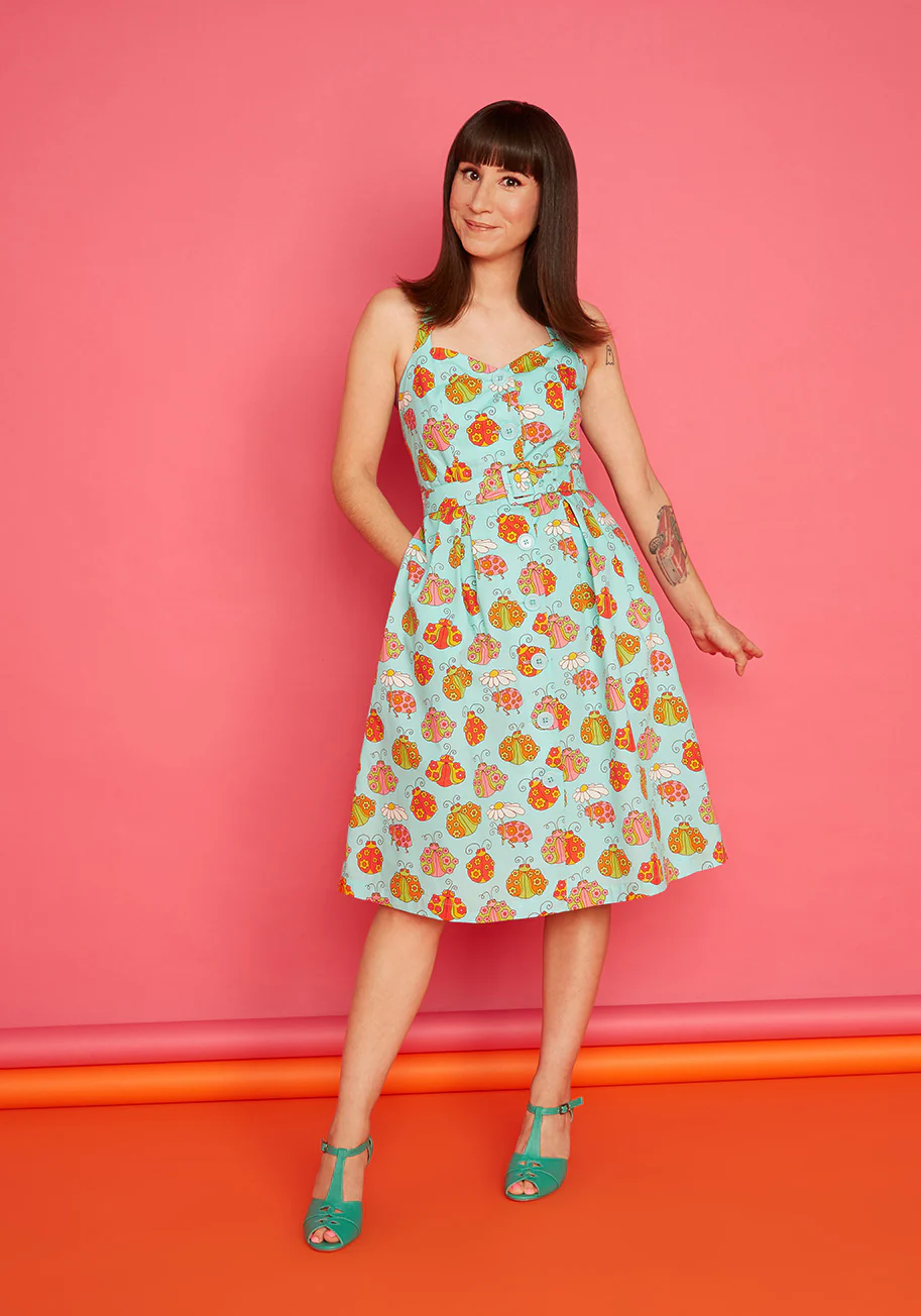 Isnyt x Marisol Muro Aligned With Destiny Fit And Flare Dress - Olabens