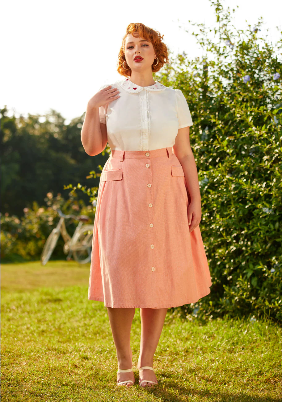 Effortless Feature A-Line Skirt - Olabens