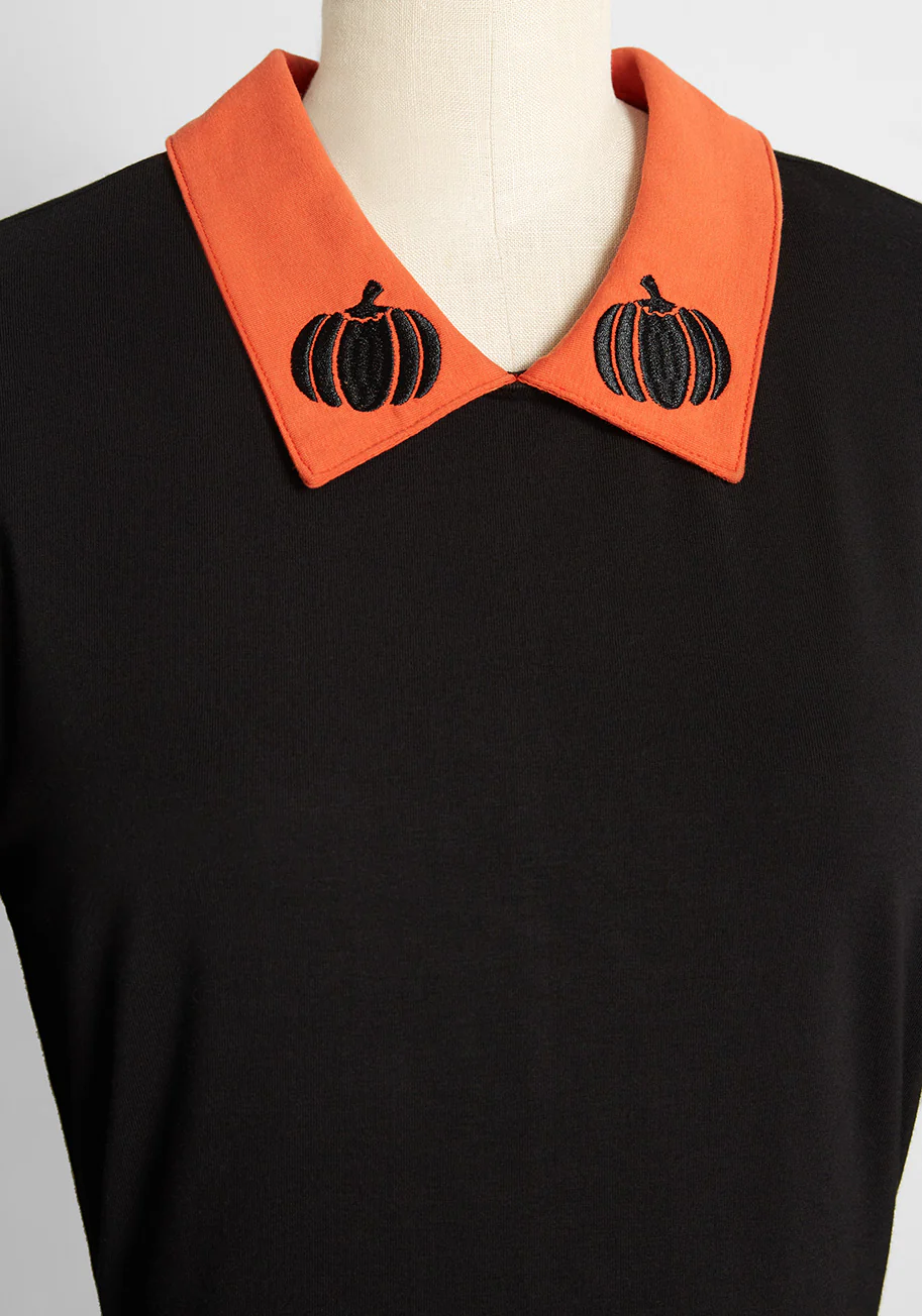 Isnyt x Dangerfield Pumpkin Patch Perfection Skater Dress - Olabens