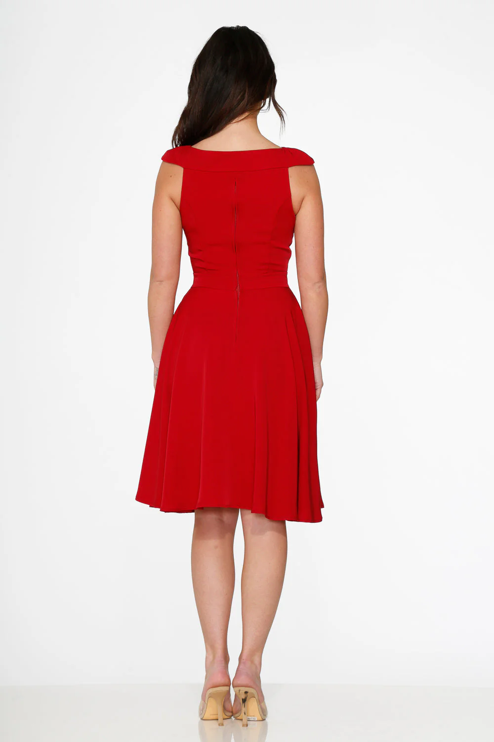 Red Occasional Swing Dress - Olabens