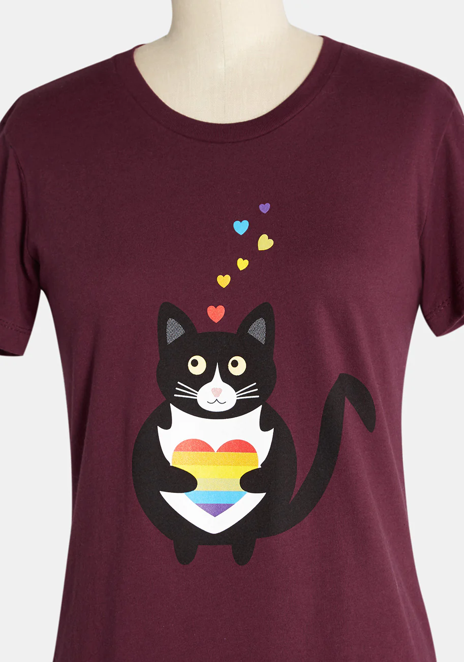 Love is Love Equali-Kitty Graphic Tee - Olabens