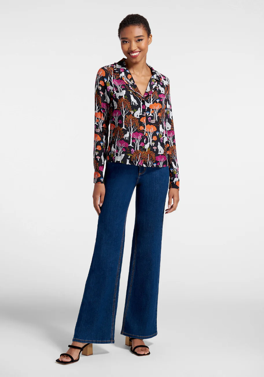 Starlet Power Button-Down Top - Olabens