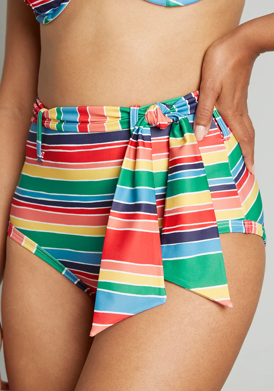 The Greta High-Waisted Bikini Bottom - Olabens