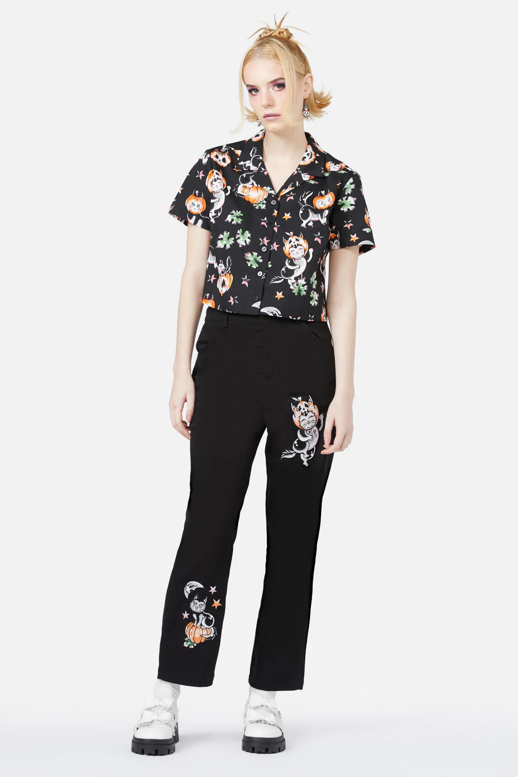Pumpkin Patch Kitty Blouse - Olabens