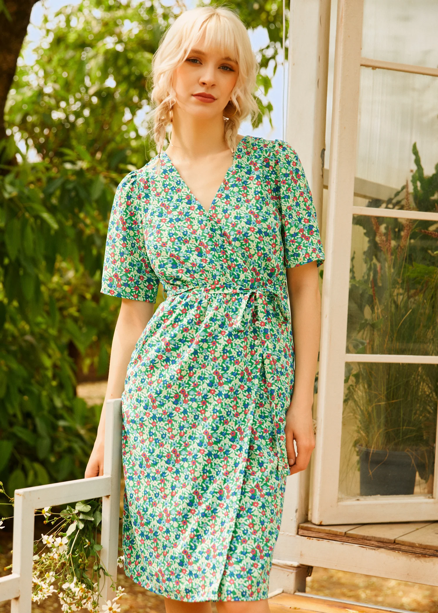 Petal & Promise Wrap Dress - Olabens