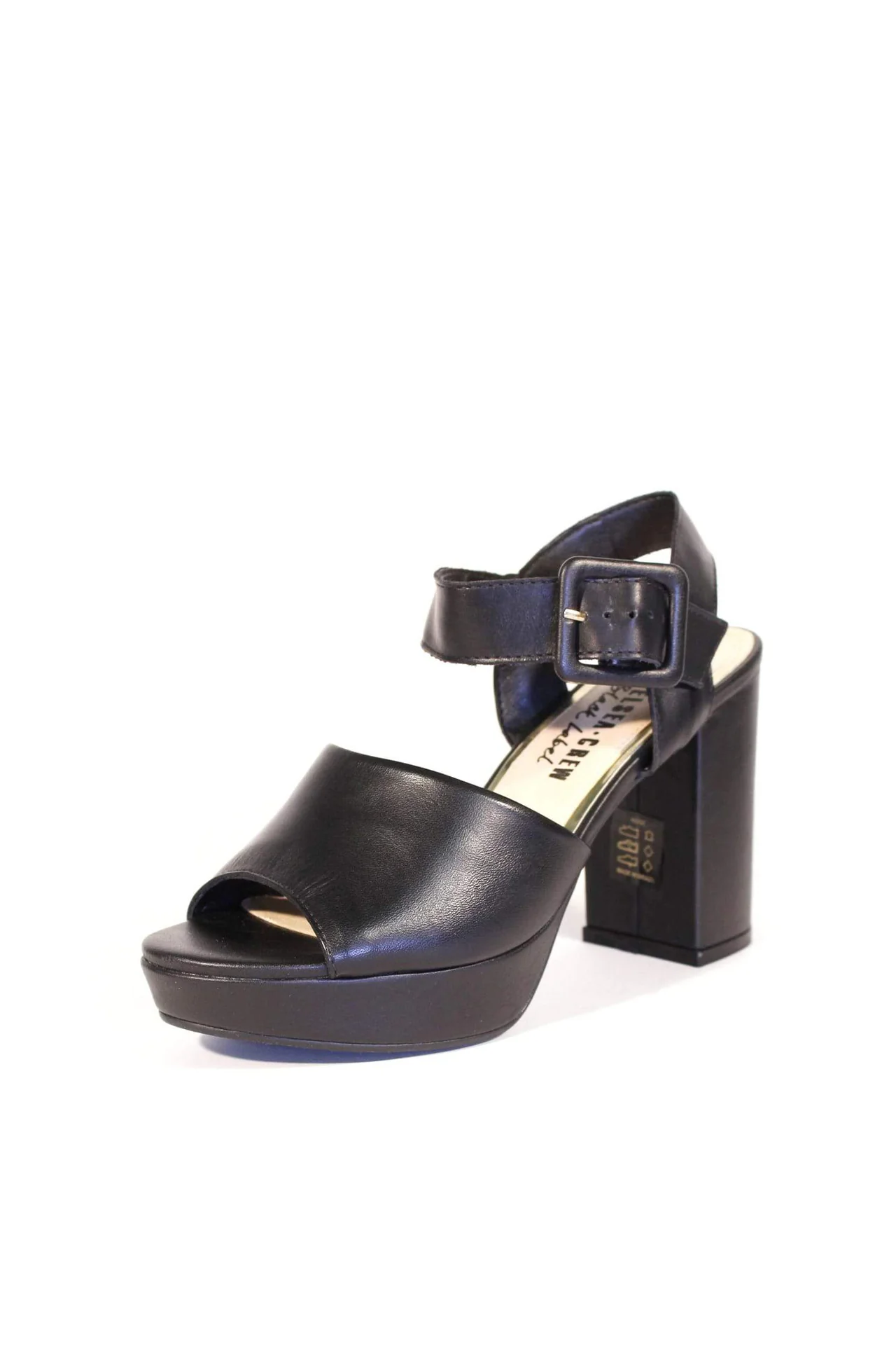 Rose Leather Platform Heels - Olabens