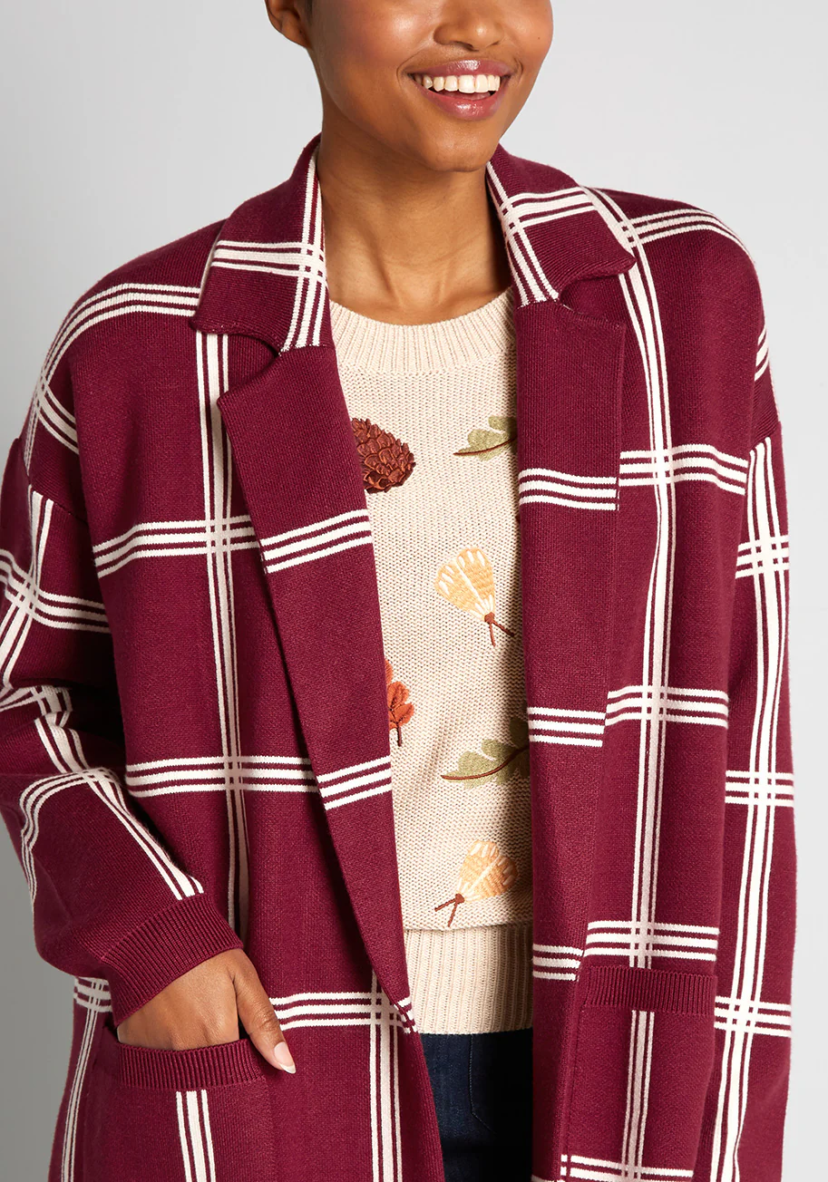 Mid-Century Modern Love Sweater Coat - Olabens