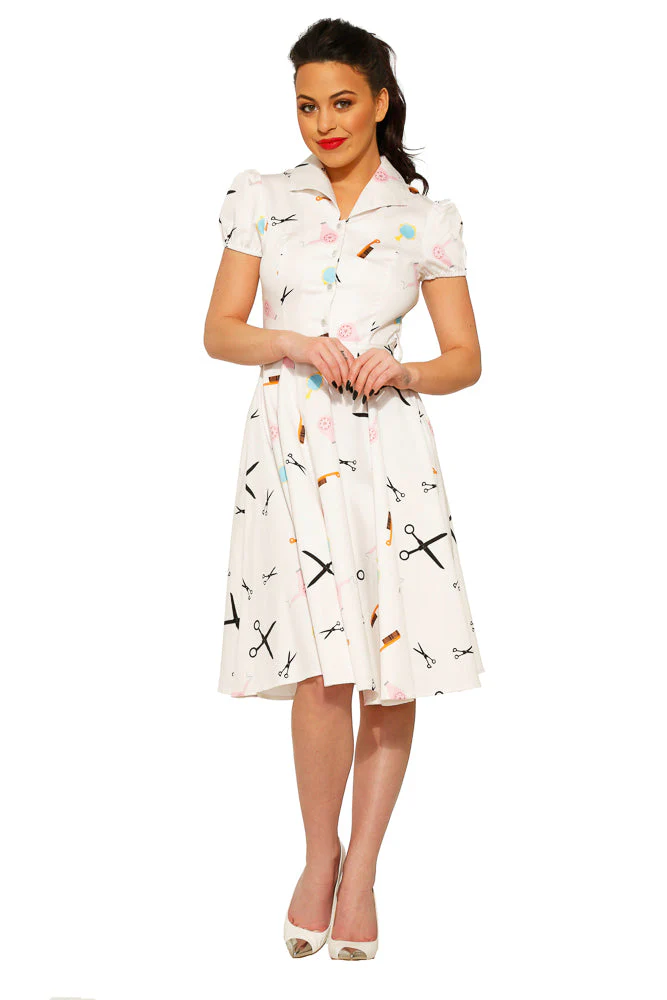 White Beauty Salon Dress - Olabens