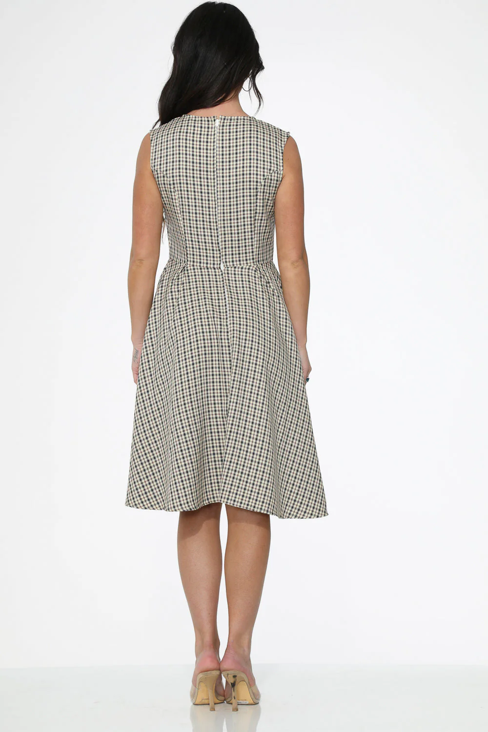 Gingham Swing Dress - Olabens