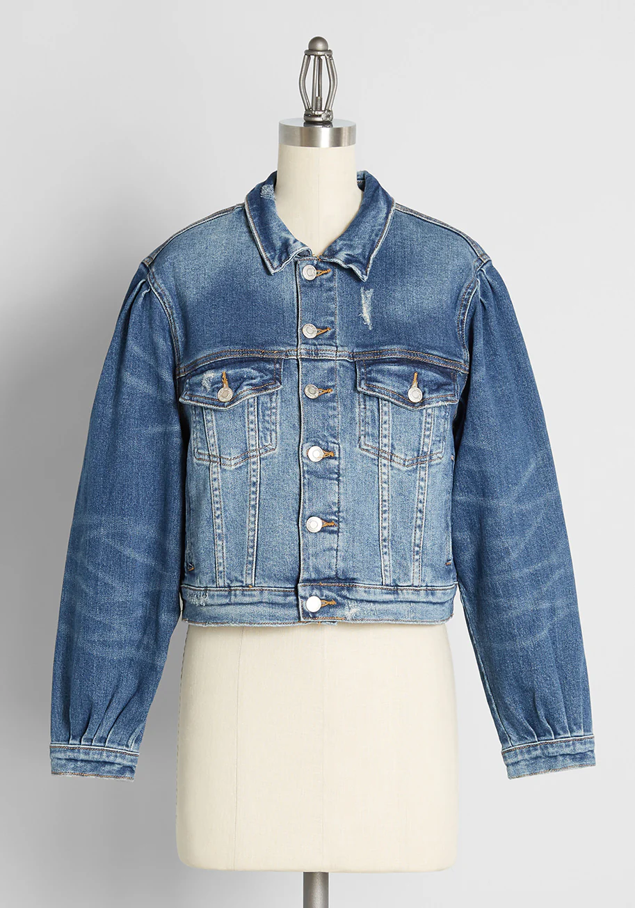 Ballooning Confidence Denim Jacket - Olabens