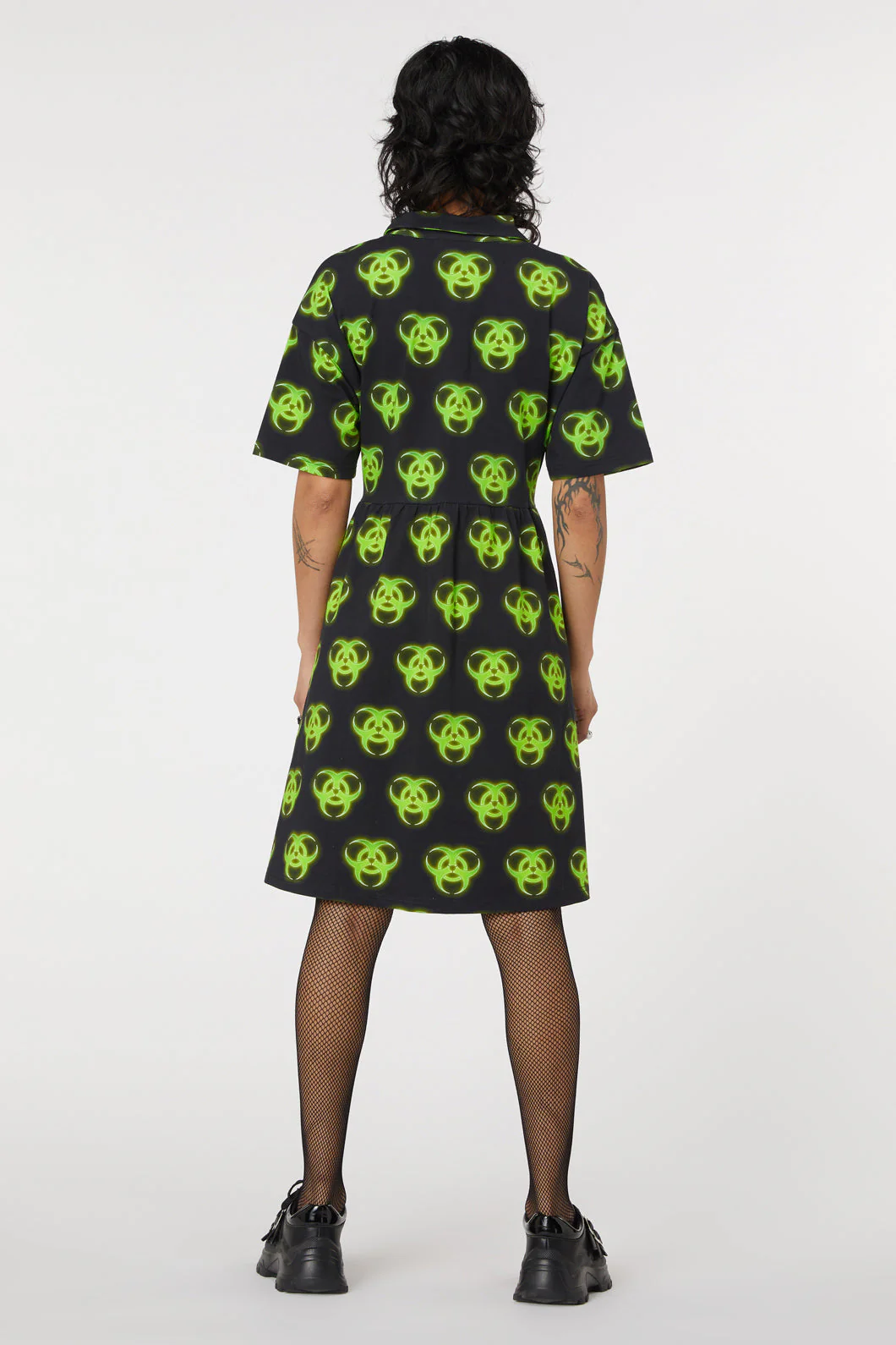 Biohazard Print Smock Dress - Olabens
