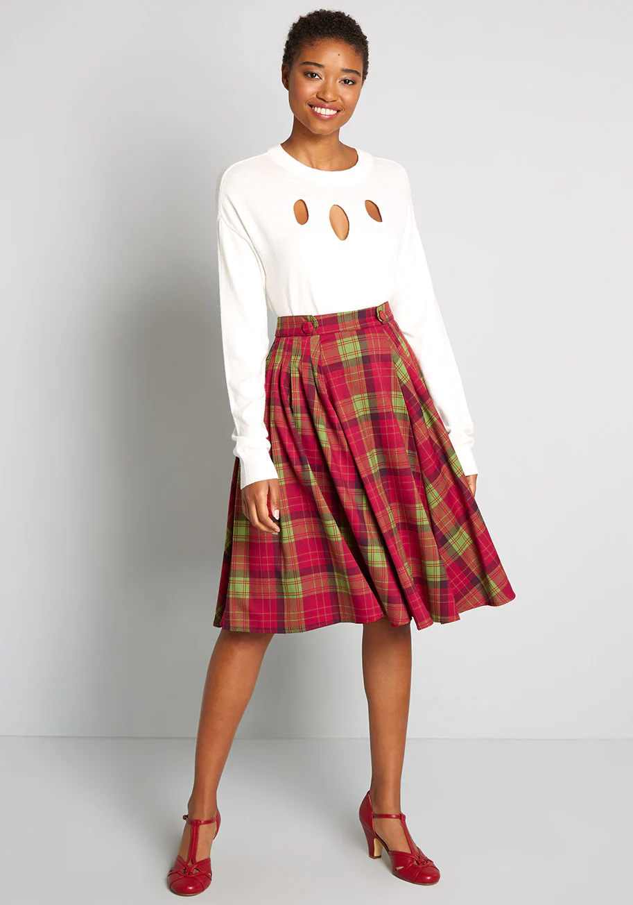 Abundance Of Cheer Swing Skirt - Olabens