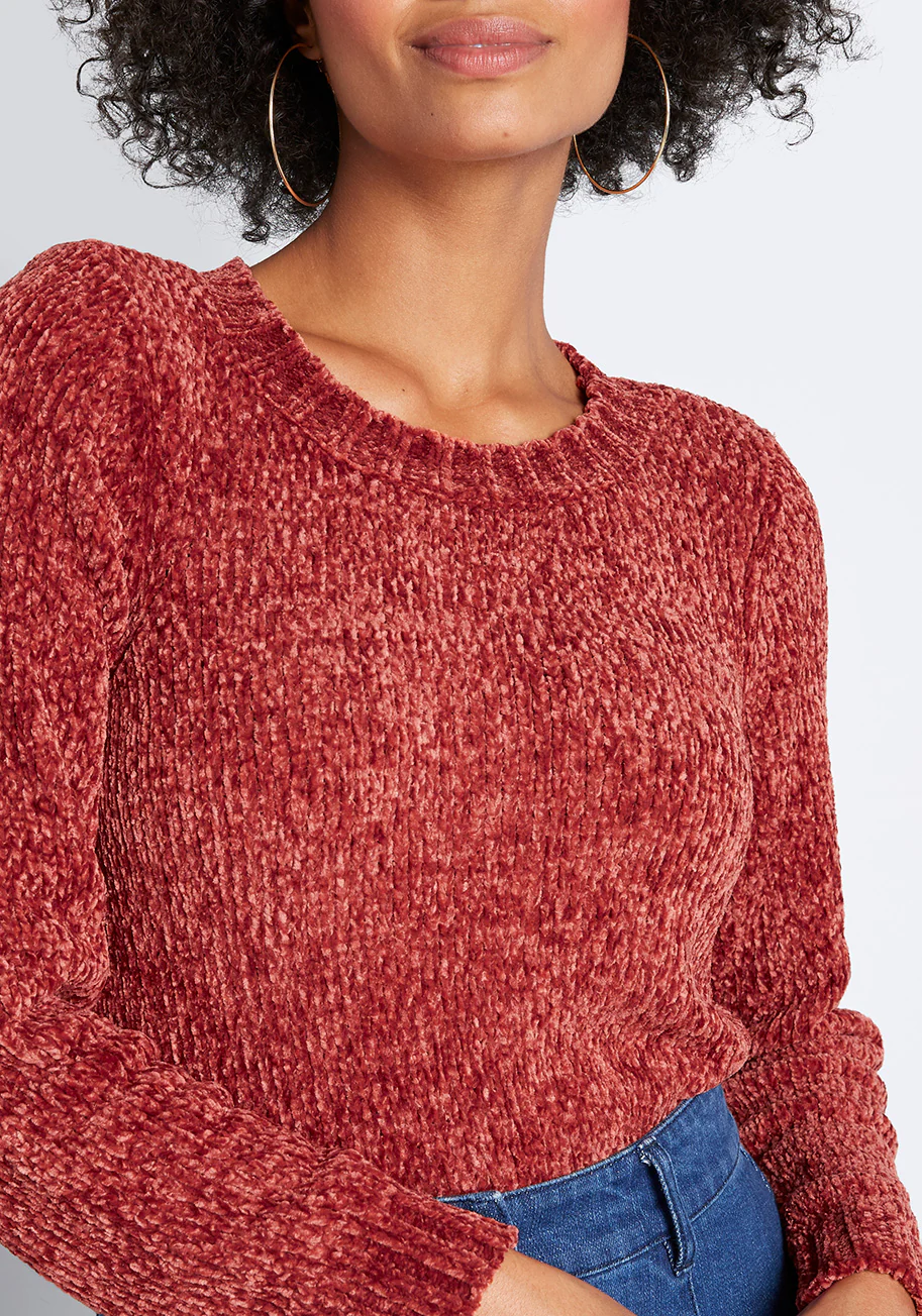 On and Soft Again Chenille Sweater - Olabens