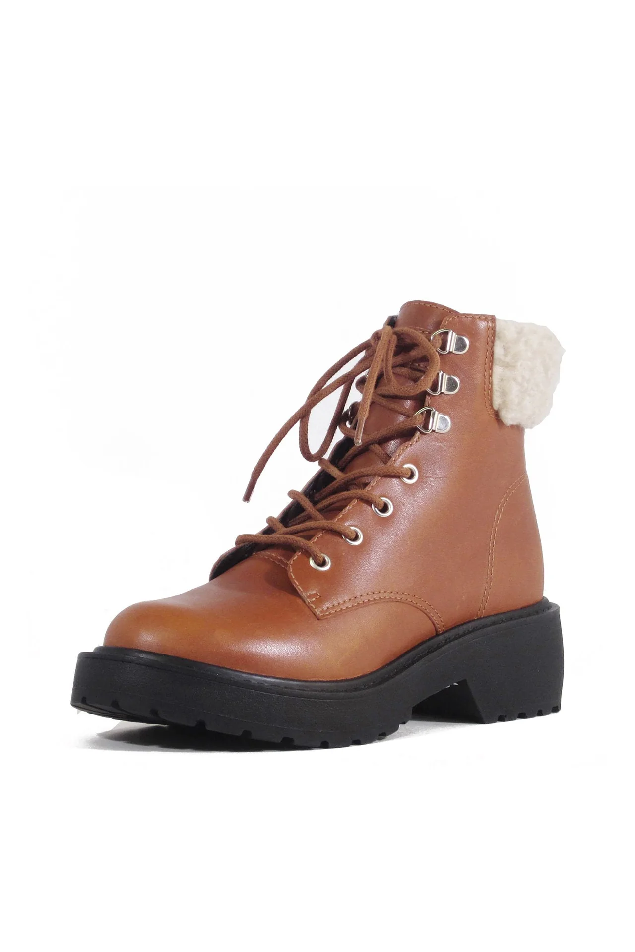 Seal Combat Boots with Shearling - Olabens