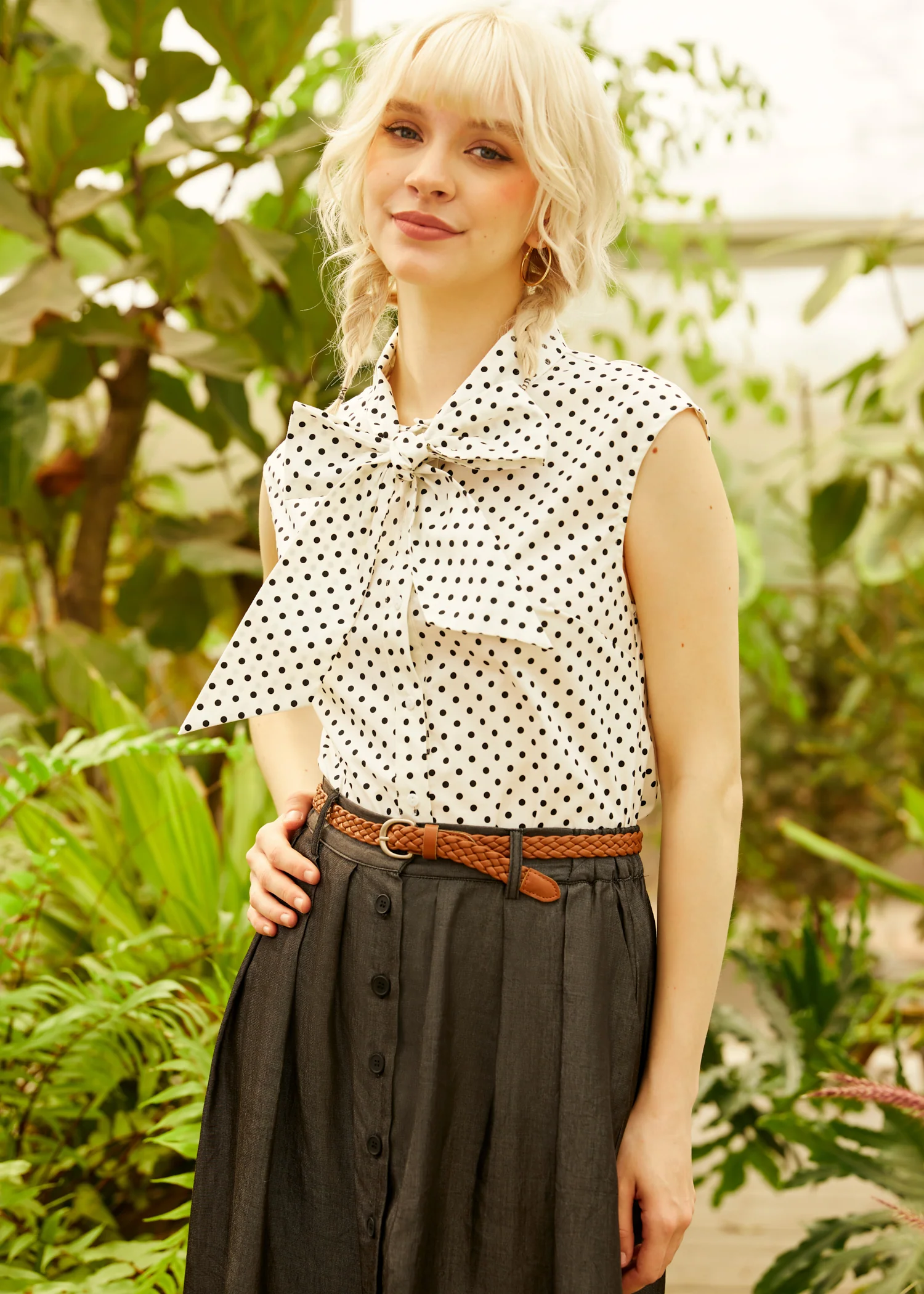 The Garden Stroll Bow Blouse - Olabens