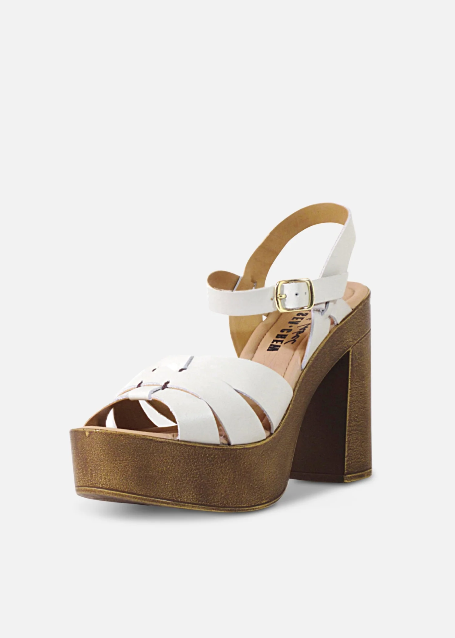 Hollie Wooden Platform Heels - Olabens