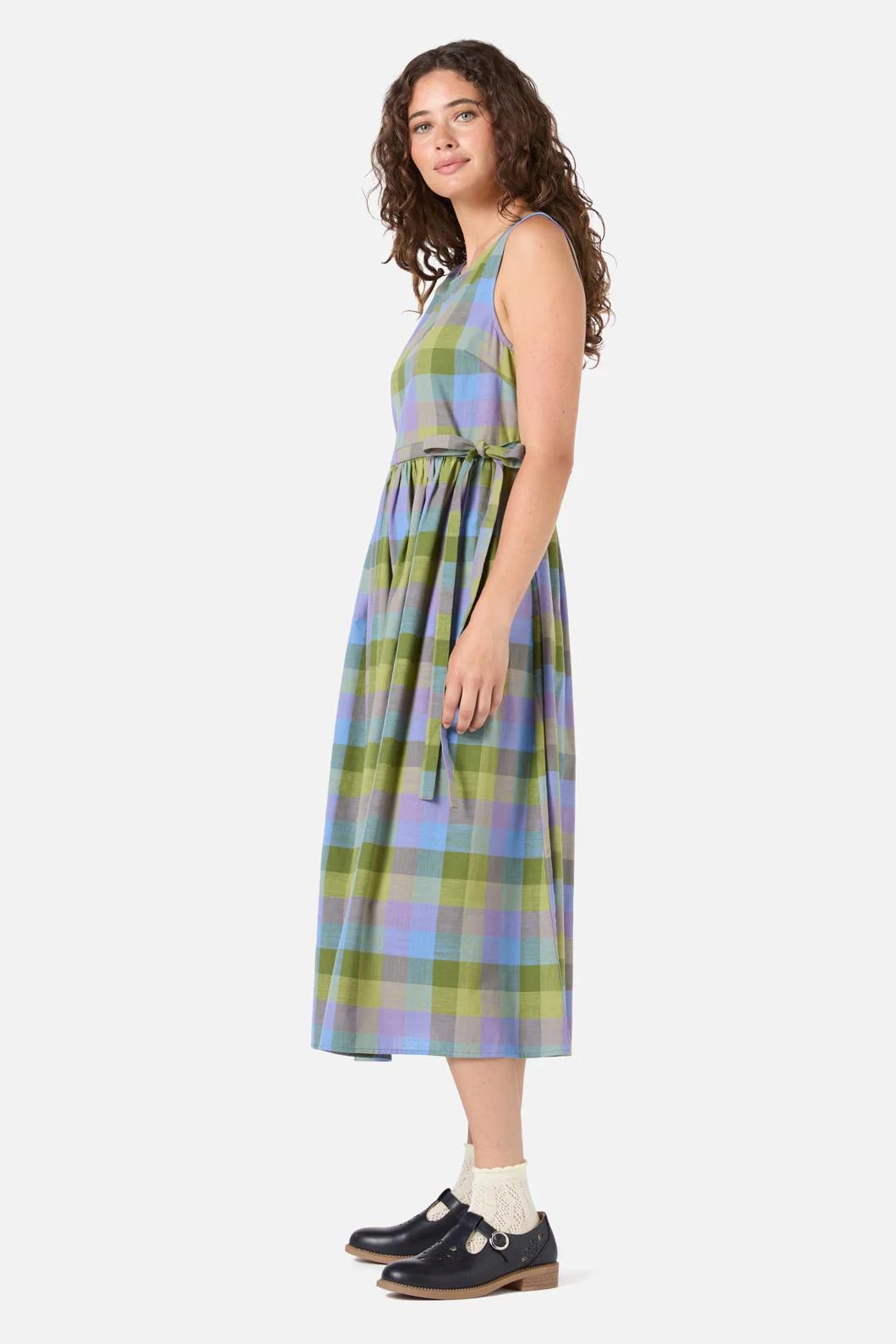 Maxine Check Midi Dress - Olabens
