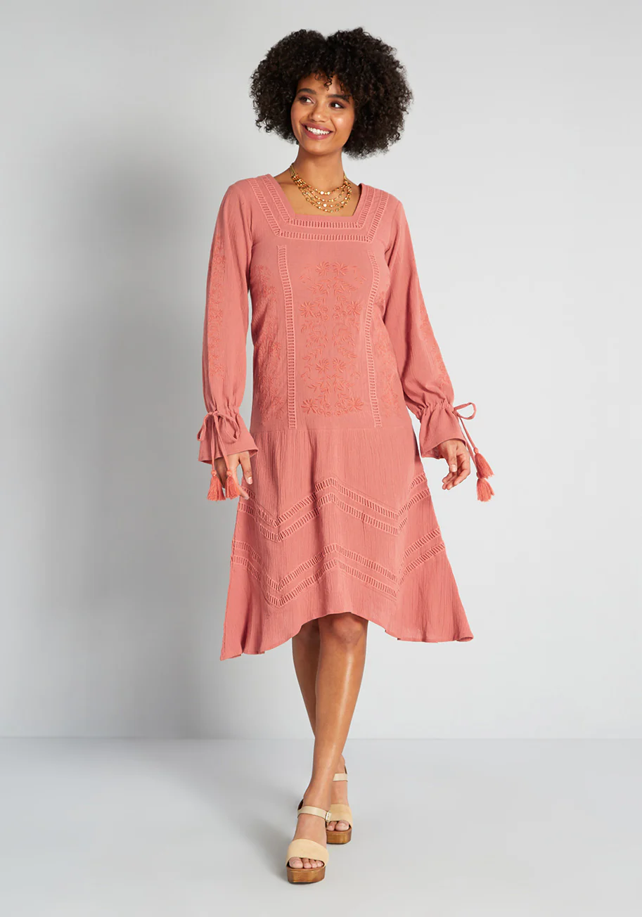 Elegant Wanderer  Midi Dress - Olabens