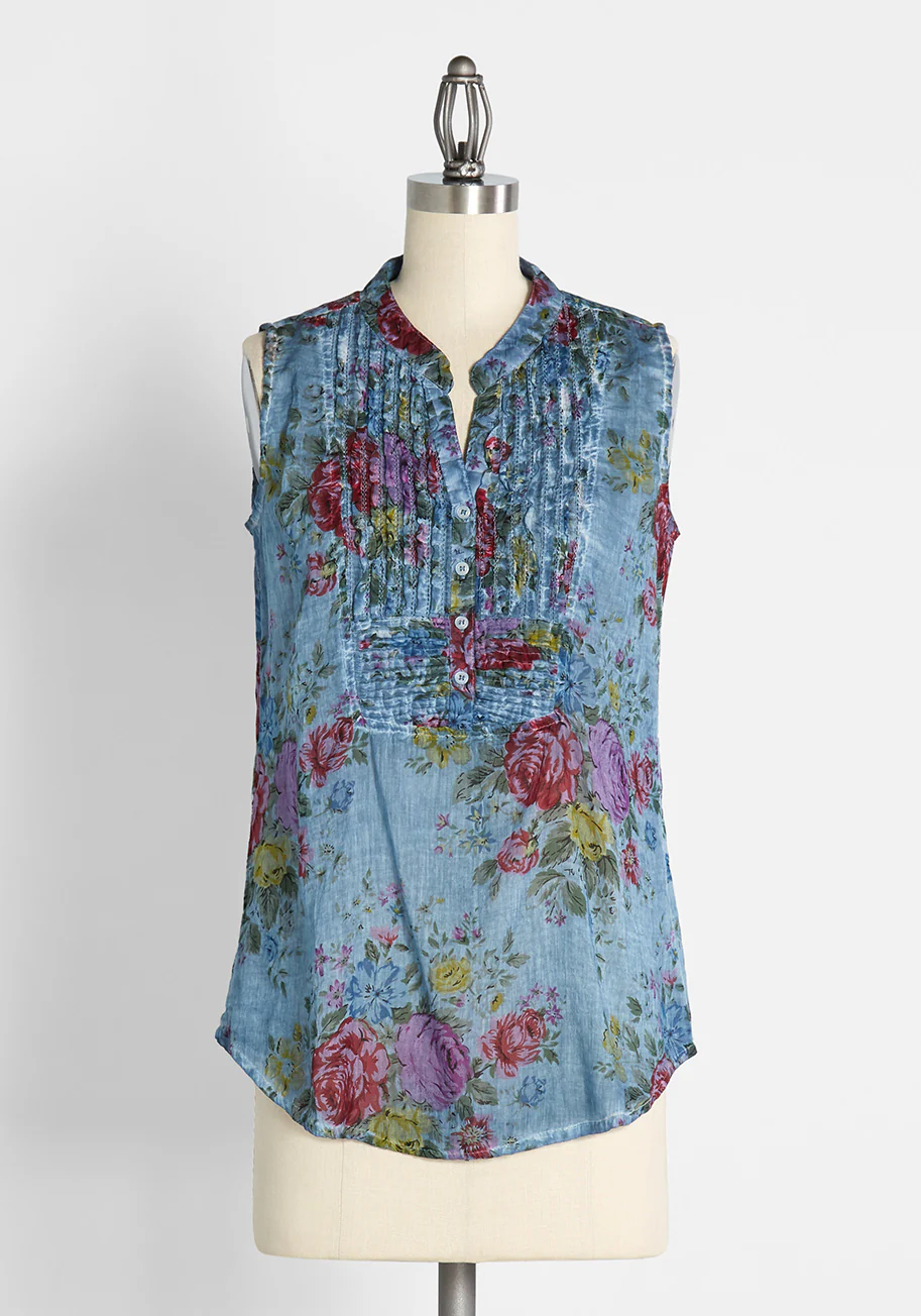 Just Breezing By Sleeveless Shirt - Olabens