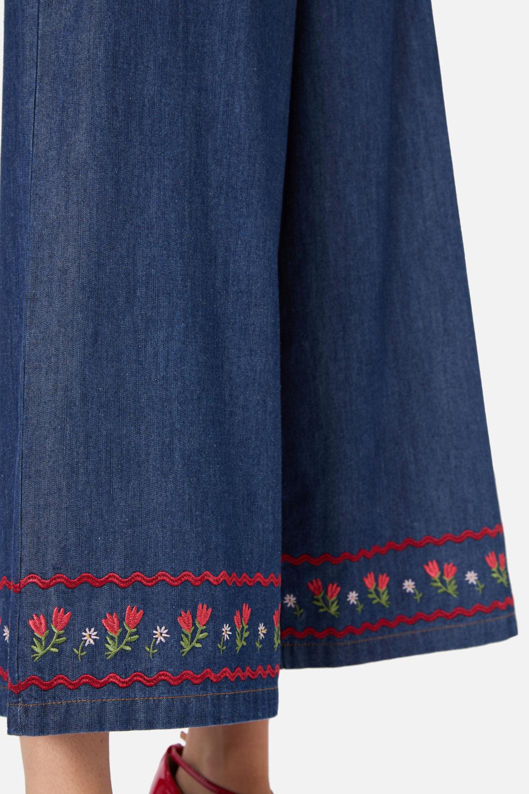 Meadow Embroidered Culotte - Olabens