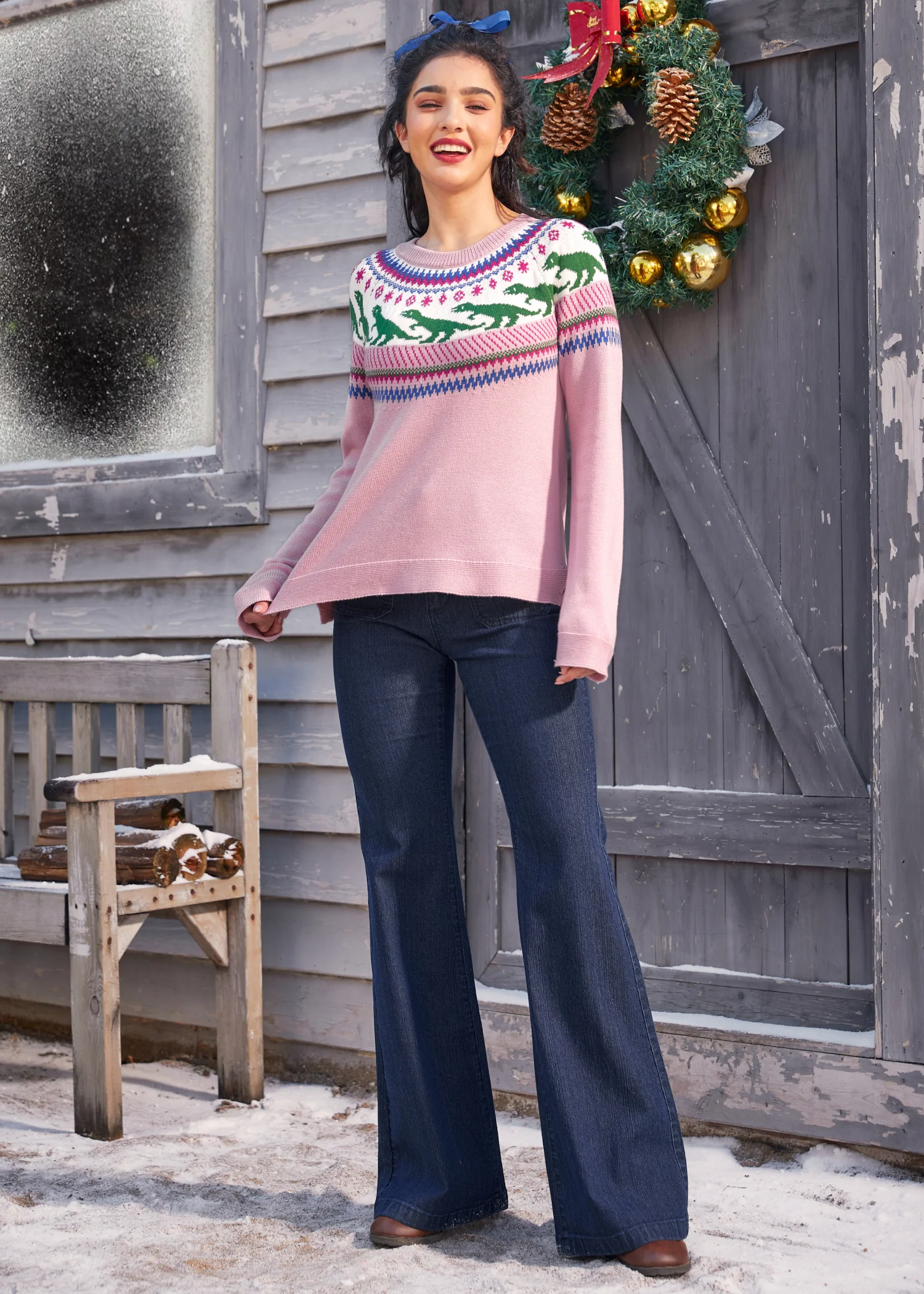 Retro Charm Raglan Sweater - Olabens