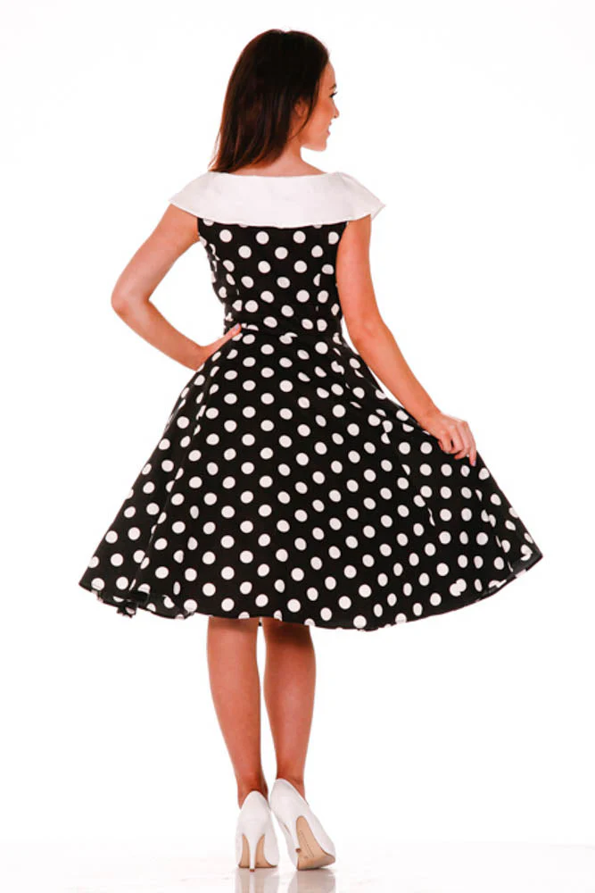 9078 Black Molly Swing Dress - Olabens