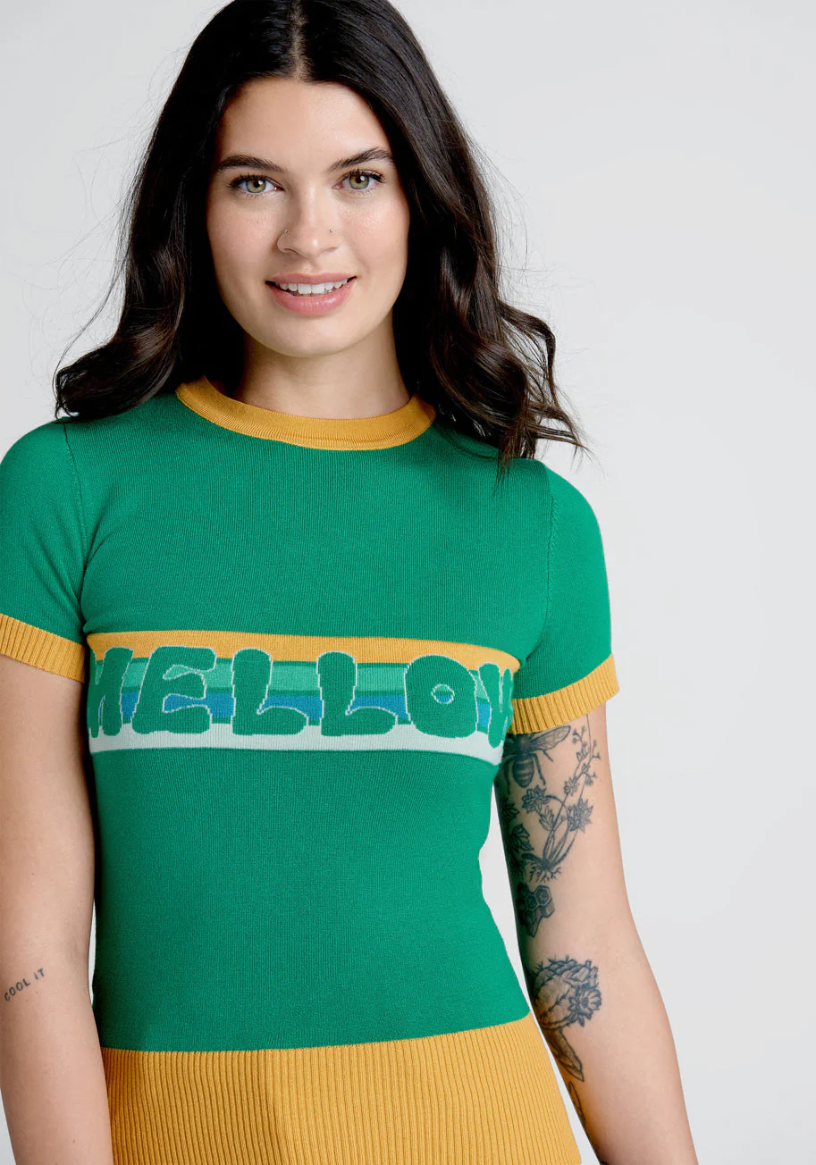 A Mellow Hello Knit Top - Olabens