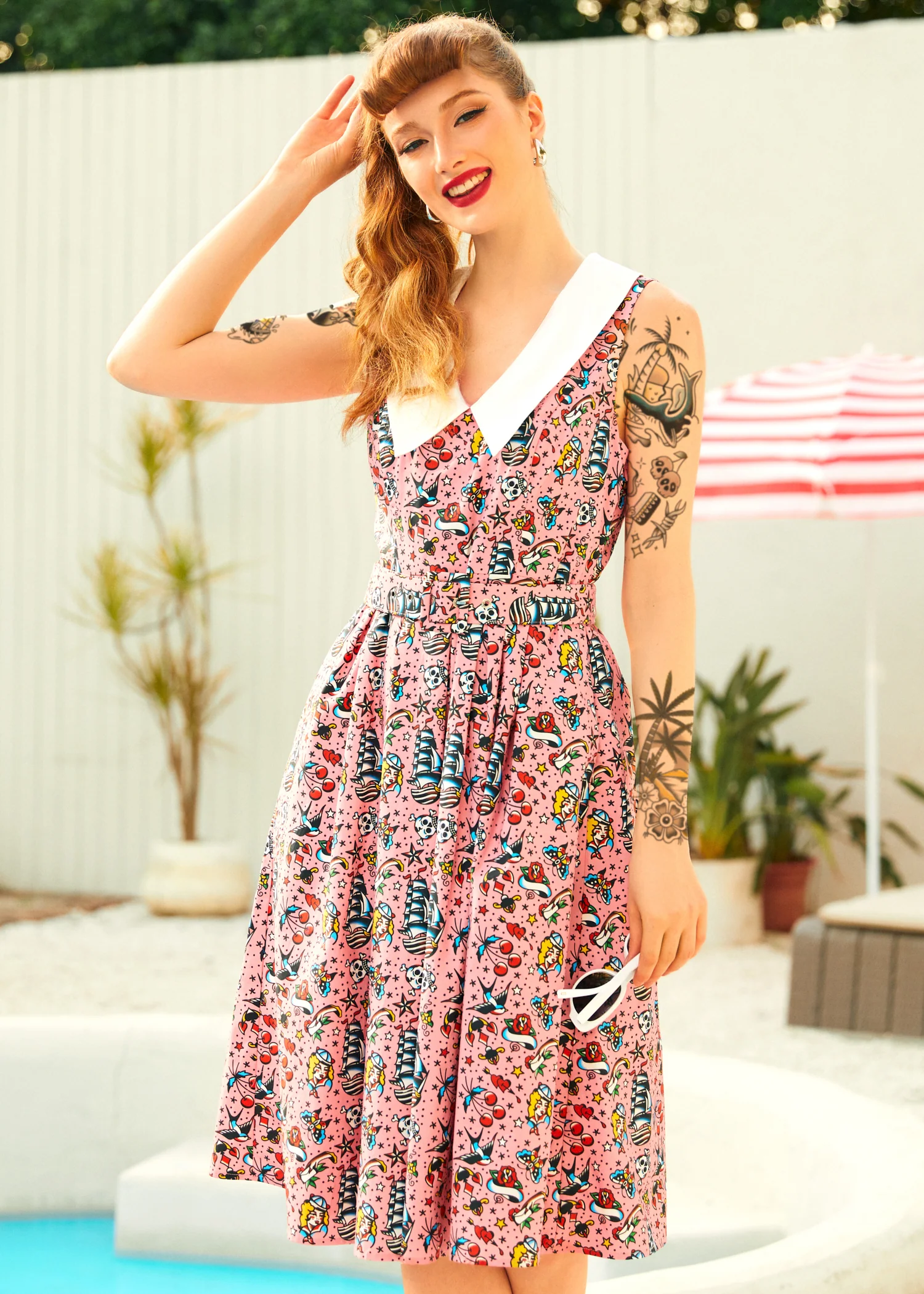 Find Me in Palm Springs Fit & Flare Dress - Olabens