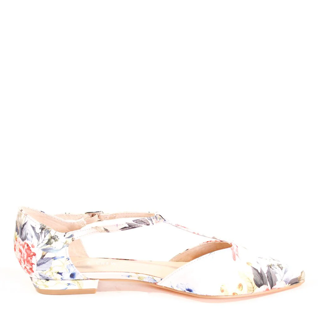 Garden Gingham T-Strap Flats - Olabens