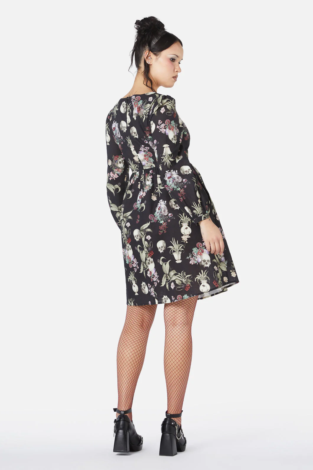 Memento Mori Printed Dress - Olabens