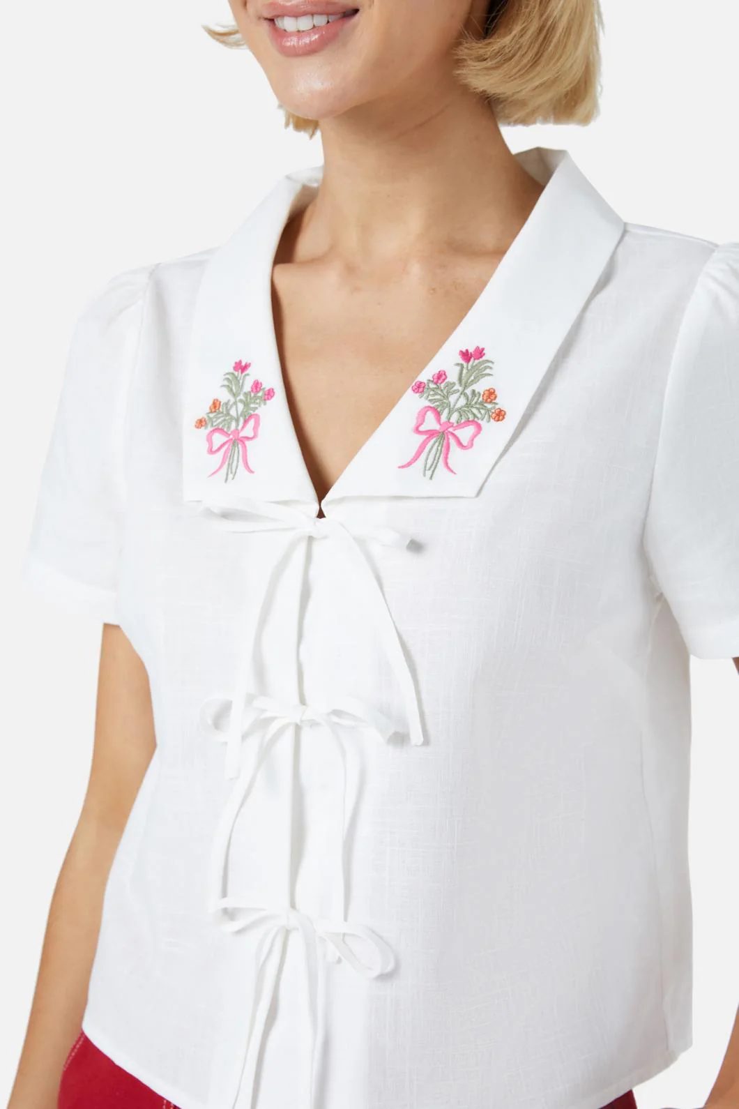 Beautiful Bow Tie Blouse - Olabens